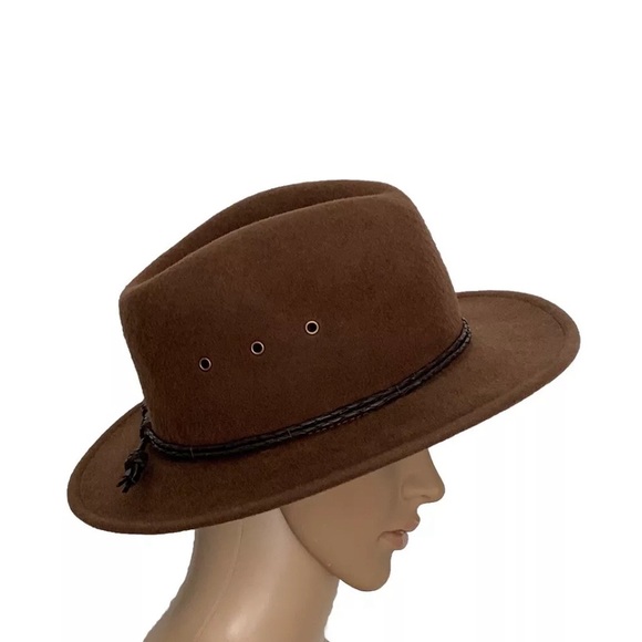 Eric Javits Wool Fedora Hat Brown Size One - Picture 15 of 15